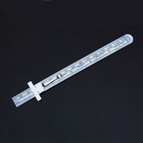 Metric/standard metal ruler, 6 inches long