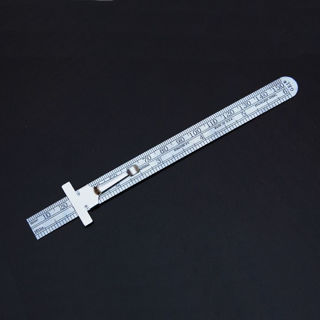 Metric/standard metal ruler, 6 inches long