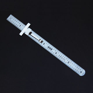 Standard metal ruler, 6 inches long